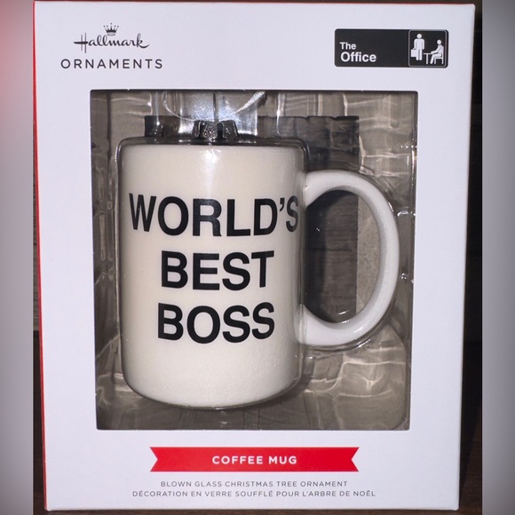The Office World's Best Boss Coffee Mug Christmas Ornament - NEW - Picture 12 of 12
